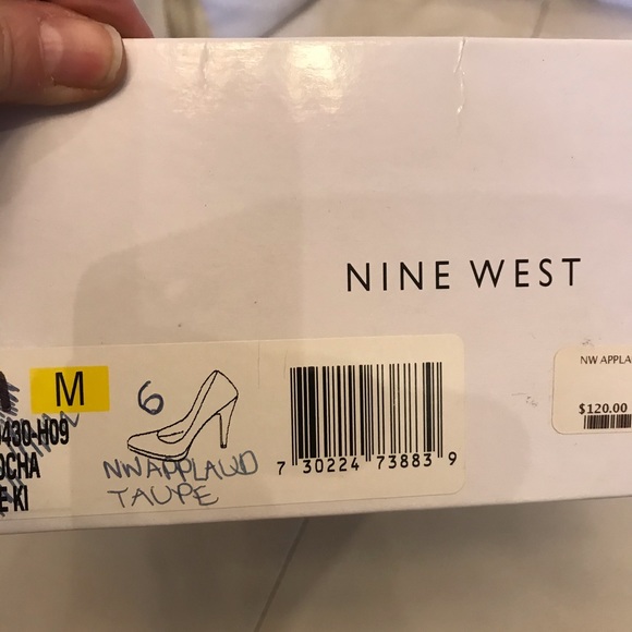 NEW Nine West Taupe Patent Shoes - Picture 8 of 8